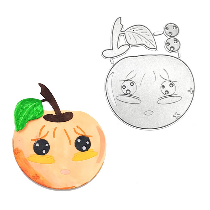 Zzz Cetakan Stensil Cutting Dies Motif Buah Halloween Bahan Metal Untuk Scrapbook / Craft DIY