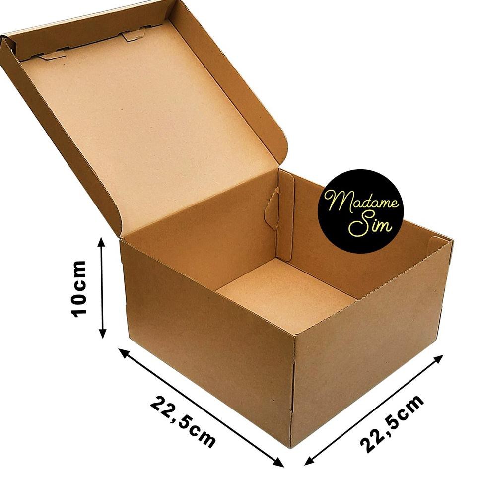 

KOTAK KUE - CAKE BOX 22 x 22 x 10 CM - COKLAT (ISI 10 PCS) (ART. G57)