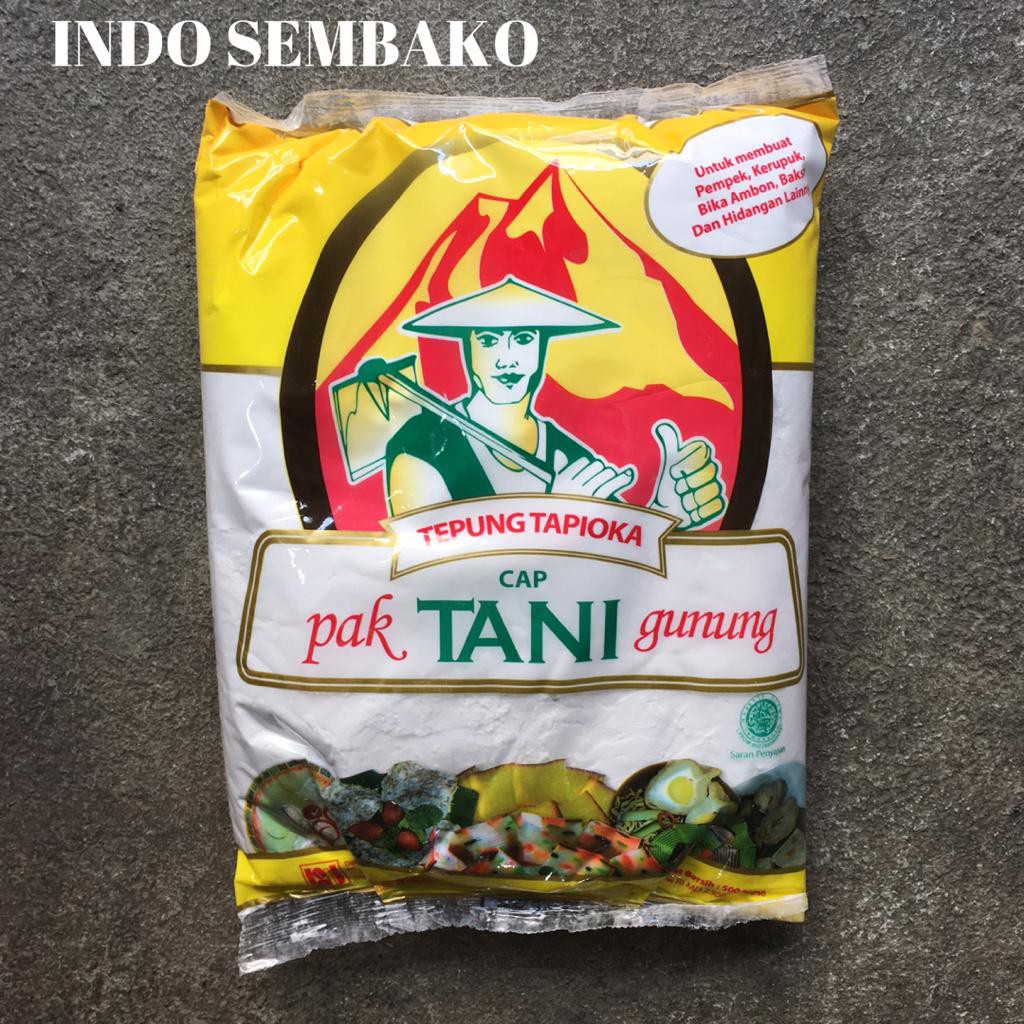 Tepung Tapioka cap tani gunung 20 x 500g / Sagu Tani Gunung 500g dus / Tepung Sagu Cap Pak Tani 20