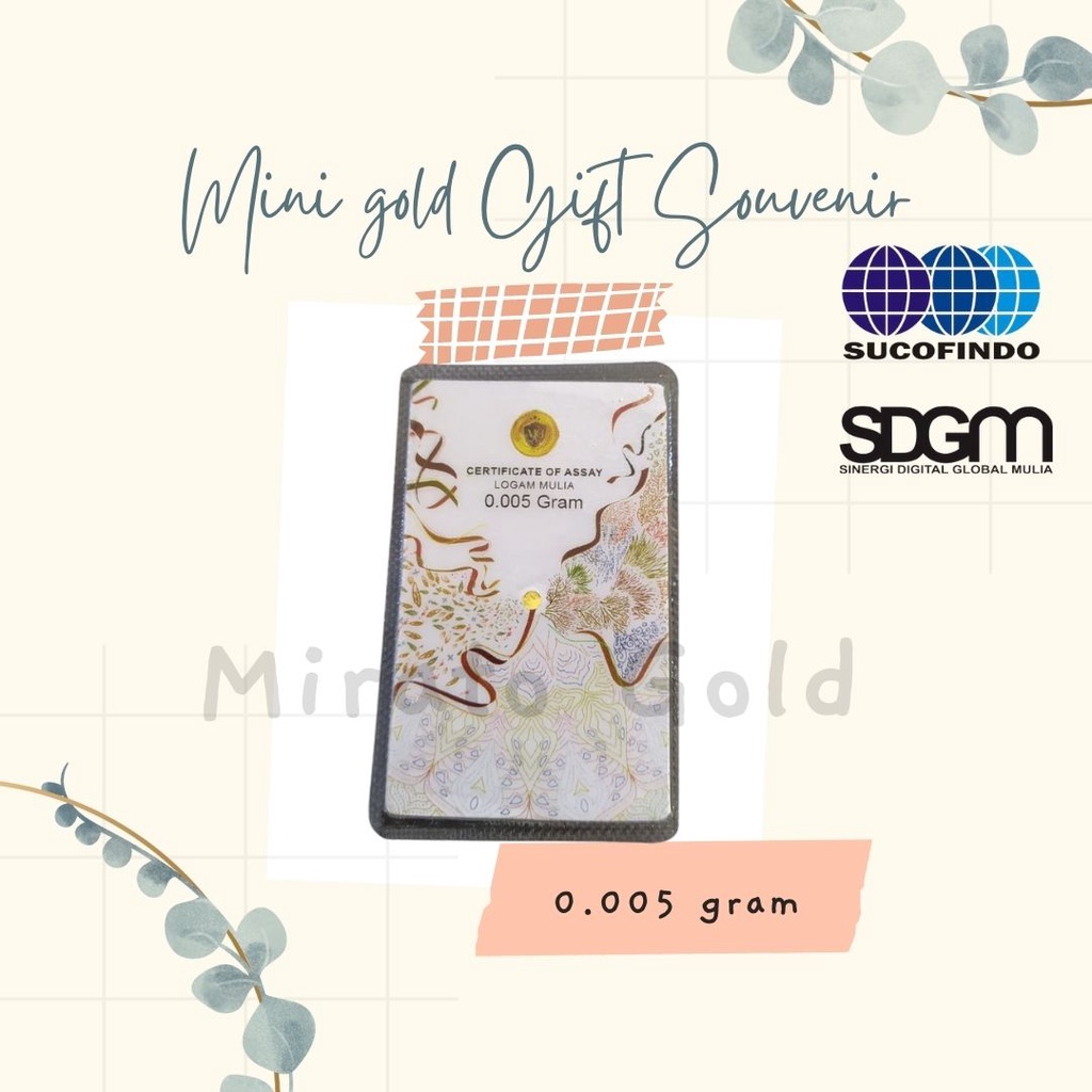 SOUVENIR MINIGOLD 0.005 GRM/EMAS/LOGAM MULIA
