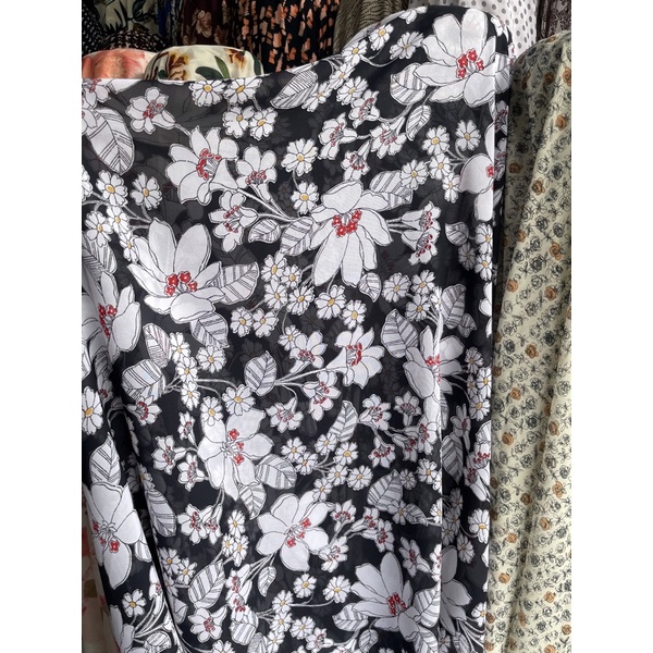 kain ceruti kembang - Ceruti - Sifon Meteran - Polkadot - Sifon Motif