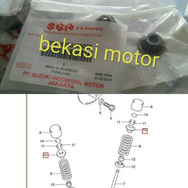 retainer valve rumah kuku topi klep suzuki satria fu raider fxr gsx 150 bandit 150 original 1pcs 129