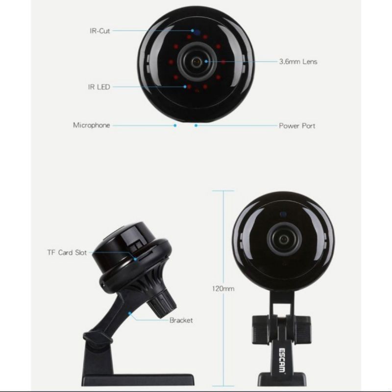 IP Camera V380 Mini 5MP WiFi Wireless 1080P HD Camera Cctv Night Vision