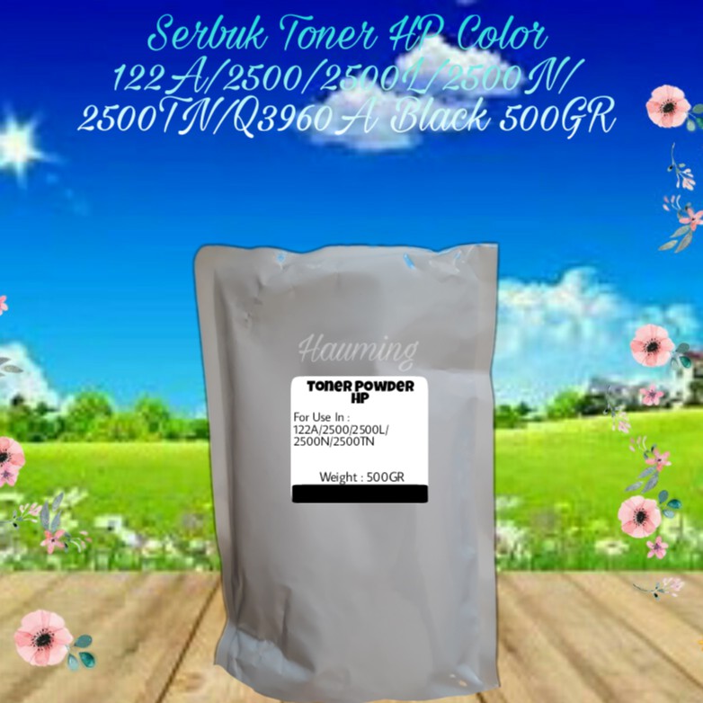 Serbuk Toner Color HP 122A For Use In LaserJet 2500 2500L 2500N 2500TN Q3964A Q3960A Black 500gr