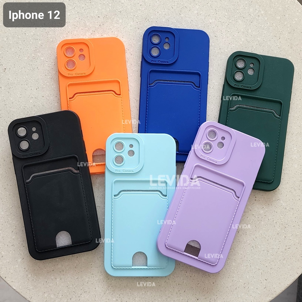 Iphone 12 Iphone 12 Pro Iphone 12 Pro Max Softcase Prokamera Silicon Matte Card Case Slot kartu Case