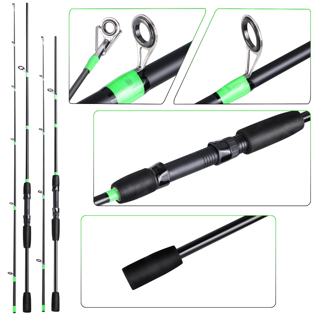 Sougayilang Joran Pancing Set 1.8m / 2.1m Joran Pancing Fishing Rod Fishing Reel Fishing Line Fishing Lure Combos 7.2:1 High Speed Max Drag 10kg