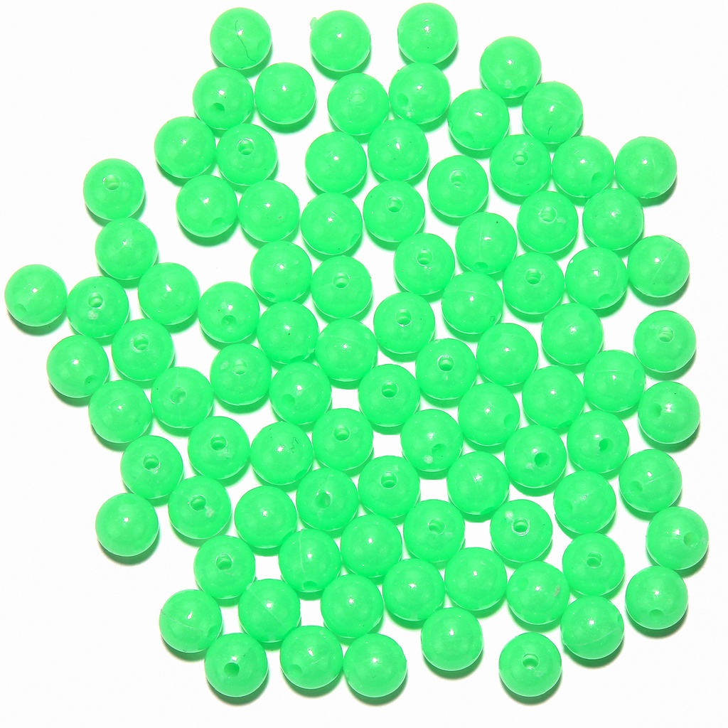 6 / 8mm Manik-Manik Bulat Luminous Bahan Akrilik Untuk Membuat Perhiasan DIY