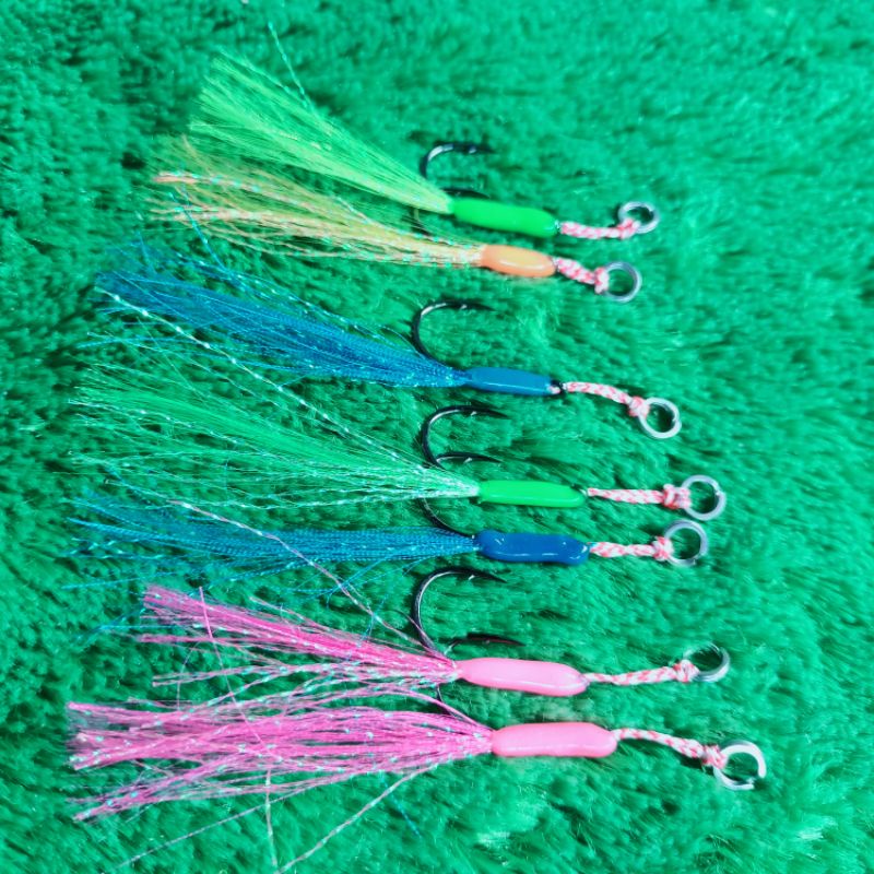 ASSIST Hook jig micro jig 10g/20gram FosforGID/Single asist hok/kail Umpanpancing kailmetaljig  jigging kiler