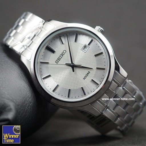 Seiko Quartz SUR289P1 Neo Classic Silver Dial - Jam Tangan Pria SUR289