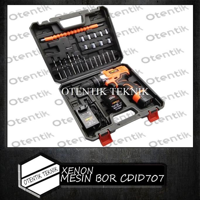 Xenon Cdid707 Mesin Bor Baterai Putar Kiri Kanan - Bor Cordless Drill Termurah