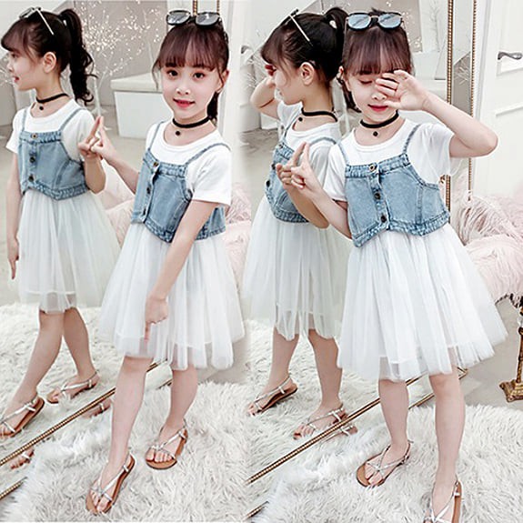 Dress Tutu Anak Perempuan Beautiful In White With Vest