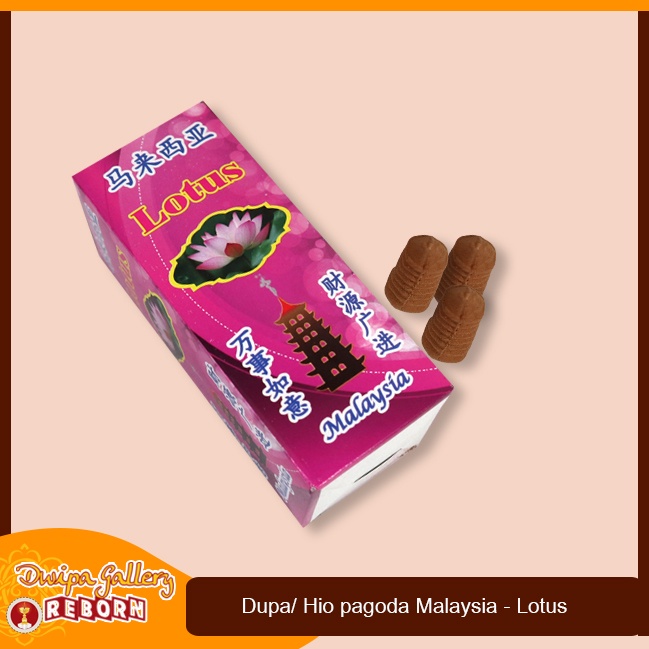 Dupa Hio Buhur Kerucut Cone Pagoda Malaysia - Lotus 50pcs