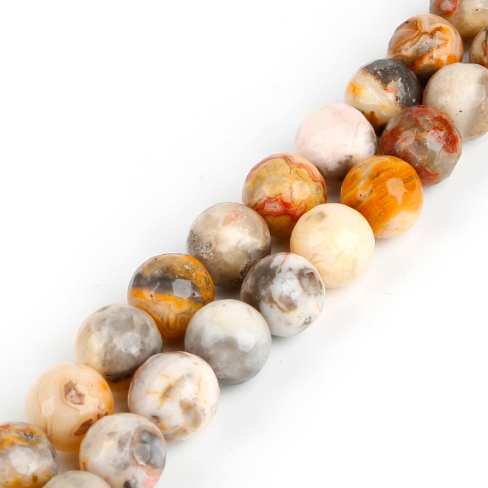 38-93 Pcs Fashion Natural Druzy Agate Faceted Round Bell Beads untuk DIY Kalung Membuat Perhiasan Memilih Ukuran 4 6 8 Mm Grosir