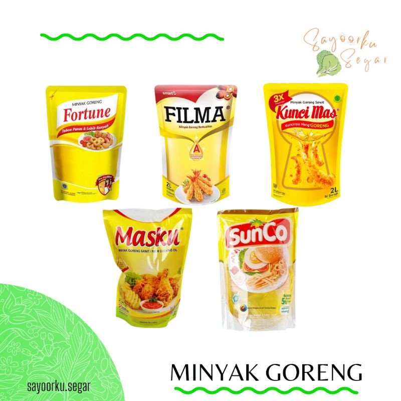 

KIRIM BESOK Minyak goreng refill bimoli / sunco / fortune / rose brand 2 liter