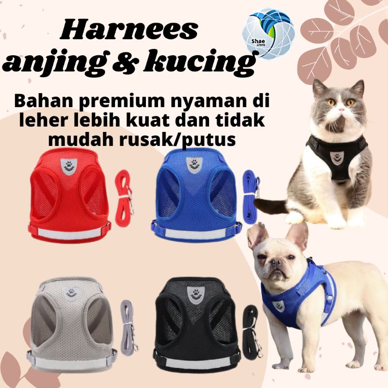 HARNEES HERNES TALI TUNTUN HEWAN ANJING KUCING PREMIUM TERMURAH