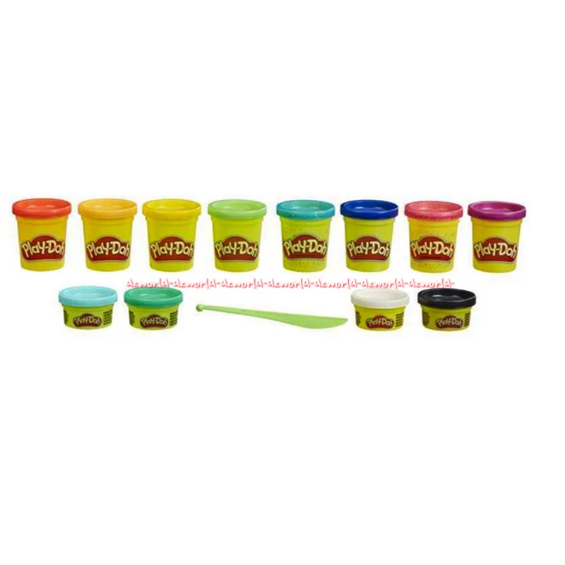 Play-Doh Bright Delight Colour Flamboyantes Tub 12pcs Lilin Paydoh Refill Isi Ulang Cup Play Doh