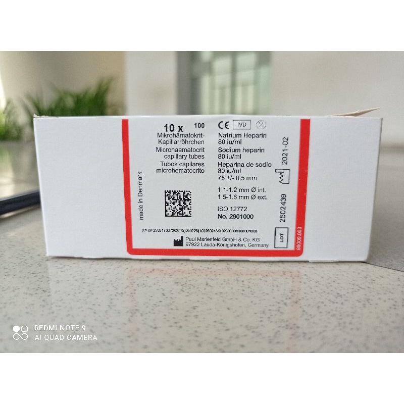 MARIENFELD Tabung Mikro Kapiler Hematokrit