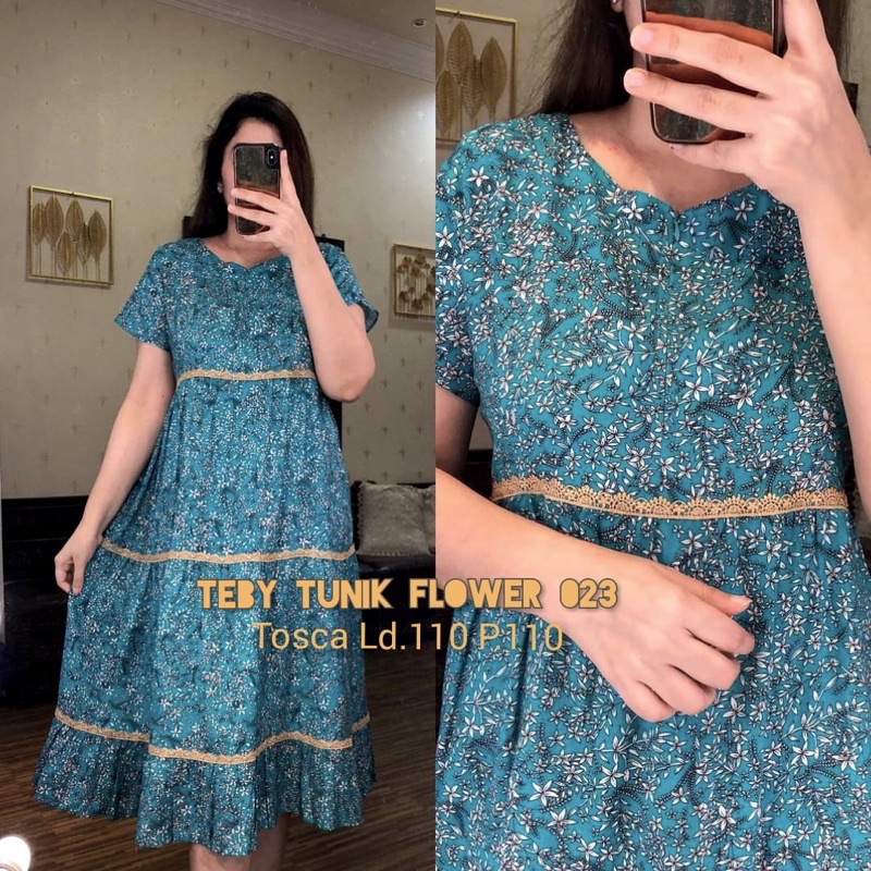 Daster arab Teby Tunik Flower-3