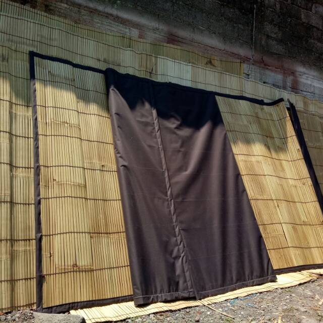 Tirai bambu anti air / krey bambu waterproof L 2,5m x T 2,5m / krei bambu gulung / tirai outdoor wat