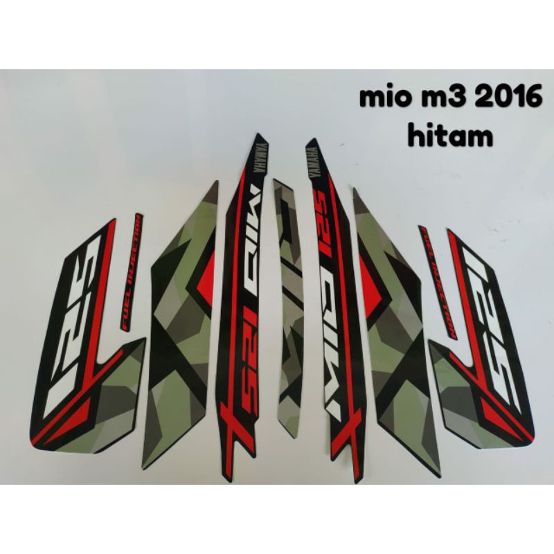 STRIPING MOTOR MIO M3 TAHUN 2016 WARNA HITAM