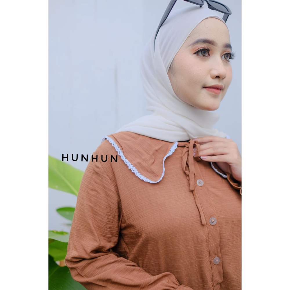 Madania Blouse Kemeja Blouse Crincle Import Renda Blouse Tangan Lonceng Pusatgrosir_solo