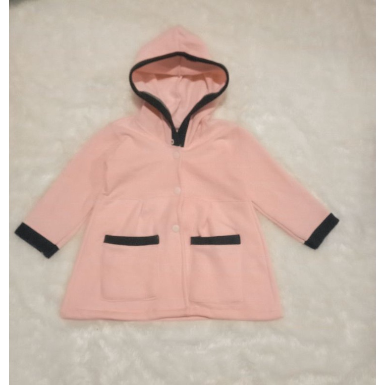 Jaket Anak Perempuan Gaya Korea Fleece Usia 1 2 3 Tahun Jaket Hoodie Anak Masa Kini