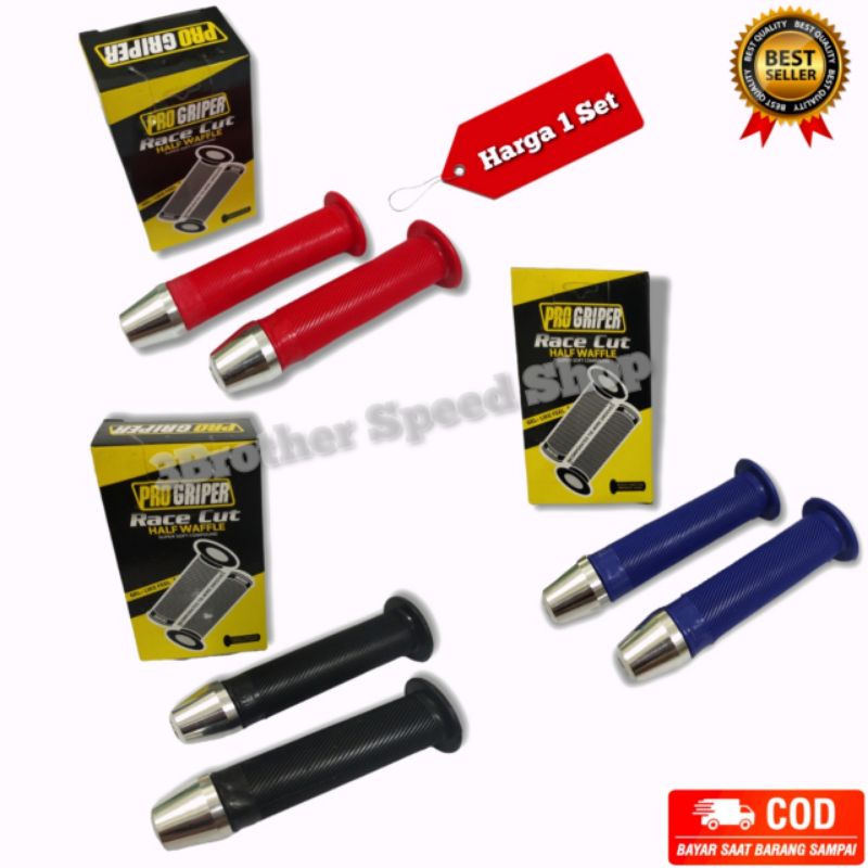 Grip Handgrip Saring Gas Model Kitaco Bulu Full Collor New Model Plus Jalu Stir Model Satria Fu Chrome