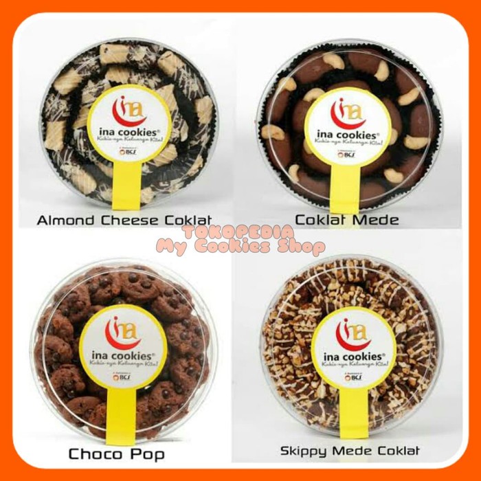 

Kue Kering Ina Cookies 500 gram varian Cokelat Khusus Gojek