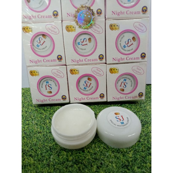 CREAM SJ TOPENG MALAM SPECIAL WHITENING ORIGINAL // Cream Malam Lusinan (isi 12pcs)