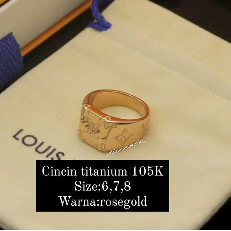cincin titanium LV Premium hiqh quality/titanium rosegold/cincin LV rosegold Premium