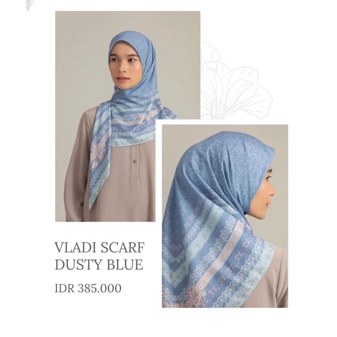 SALE VLADI SCARF DUSTY BLUE RIA MIRANDA VOAL