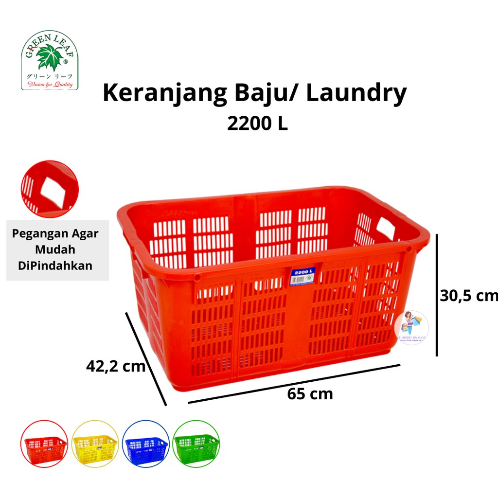 Keranjang Industri / Keranjang Baju Box Container 2200 L Green Leaf