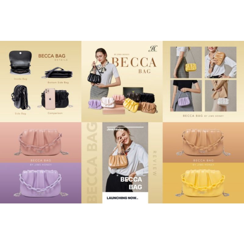 Tas wanita Becca bag Jims honey