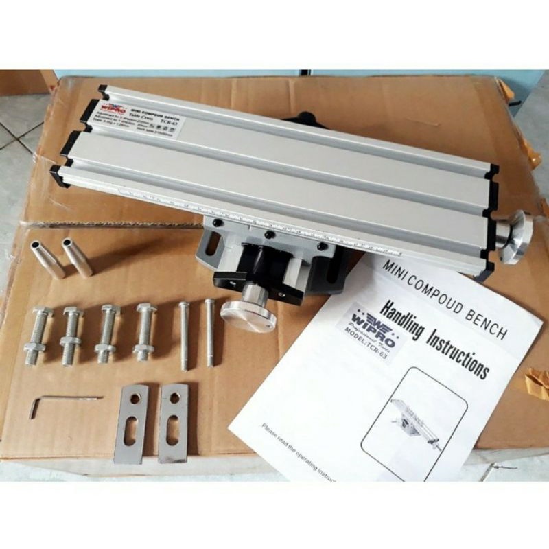 Table Cross Wipro Ragum Milling Bor Duduk/ Catok Milling Mini Wipro/ Mini Table Compoud Bench Wipro