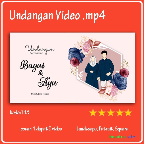 [ VIDEO DENGAN FOTO TERMURAH ] UNDANGAN DIGITAL VIDEO PERNIKAHAN UNDANGAN NIKAH MODEL 018
