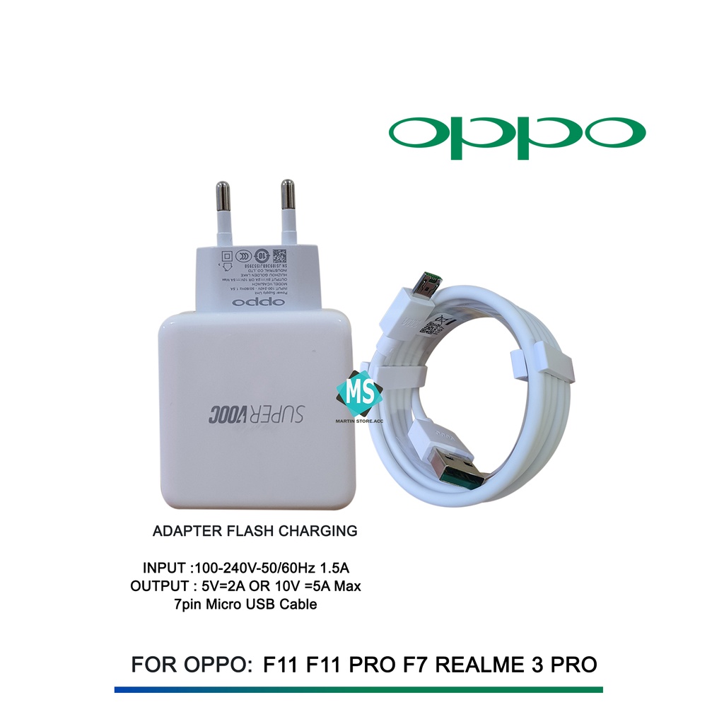 CHARGER OPPO SUPER VOOC F11 F11pro Find 7 Realme 3 Pro ORIGINAL 100% SUPER VOOC FAST CHARGING