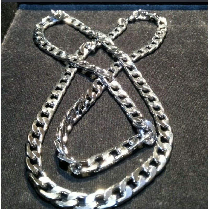 Kalung baja putih 60cm