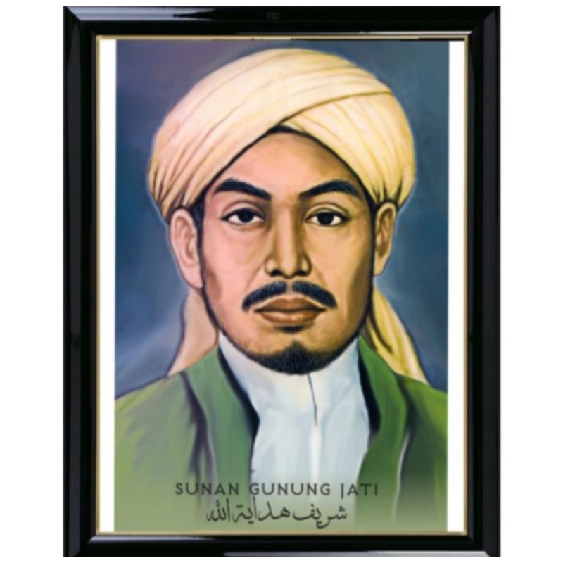 Poster murah gambar Sunan Gunung Jati plus bingkai uk 55x35