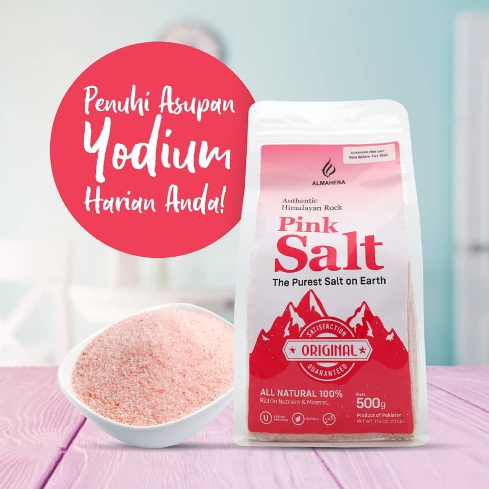 

Garam Himalaya Himalayan Salt Himsalt Almahera Asli Original Organik 500gr