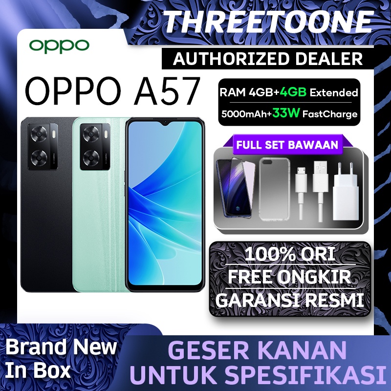 OPPO A58/A57 6GB+128GB NFC RAM 6GB+6GB Extended ROM 128GB 33W SUPERVOOC Baterai 5000mAh Garansi Resmi