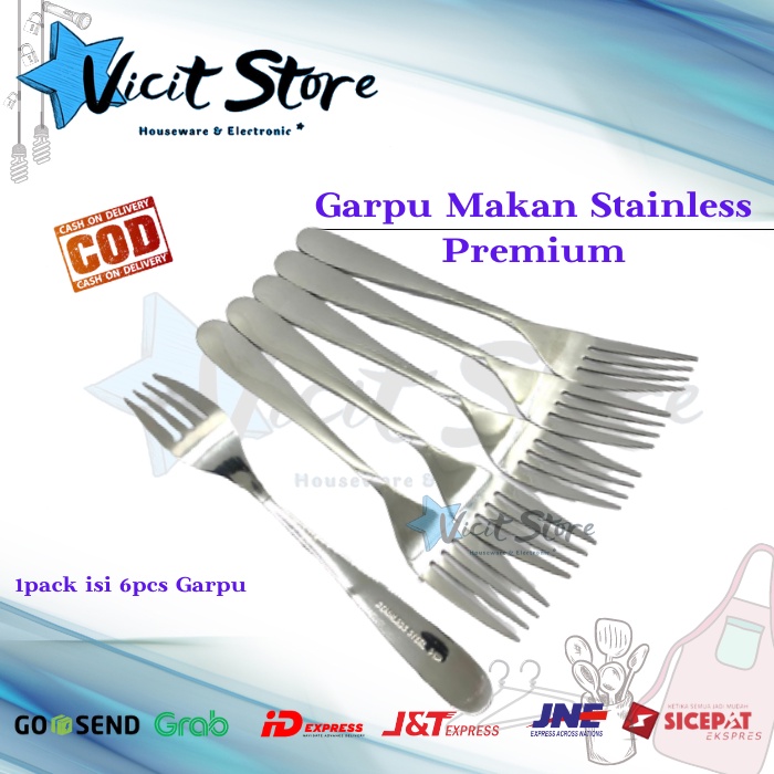 Garpu Makan Stainless Premium (1pack isi 6pcs Garpu)