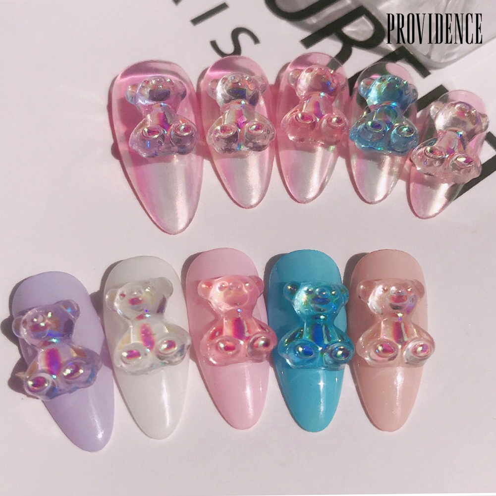 Providence 12Pcs Cute Bear 3D Nail Art Decorations Polish UV Gel DIY Manicure Ornament