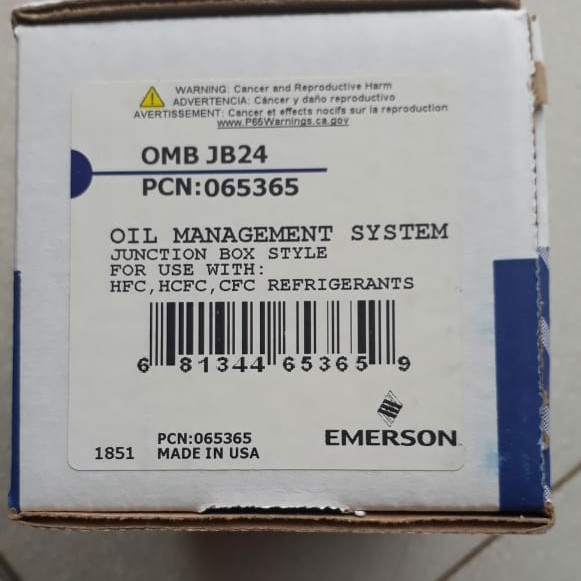 Emerson OMB JB24 / JB1 Oil MS Danfoss, Dixell, Bitzer