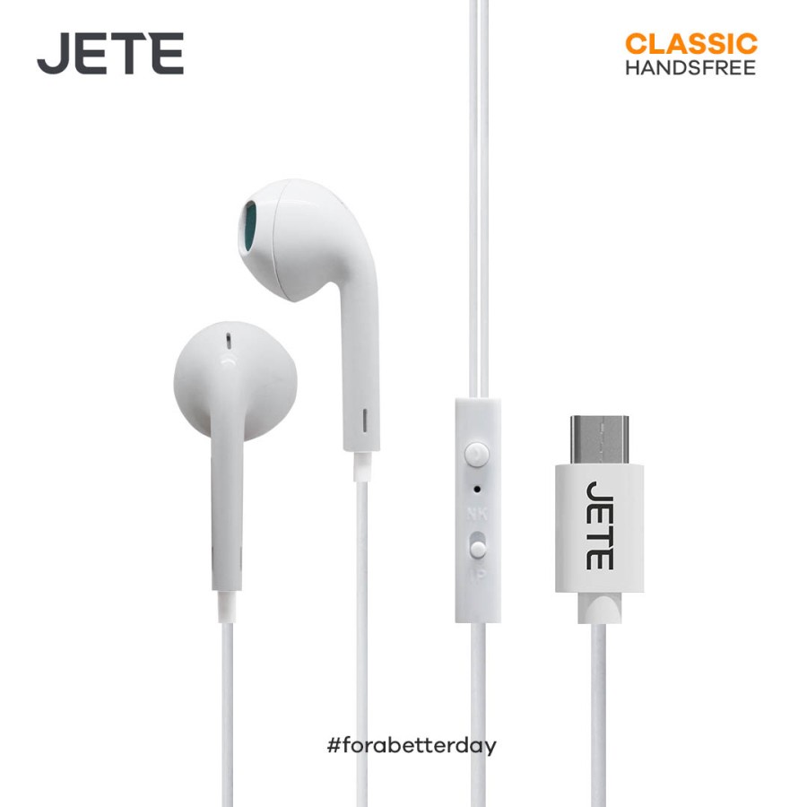 Headset Type C I Earphone I Handsfree JETE Classic Tipe C - Garansi 2 Th