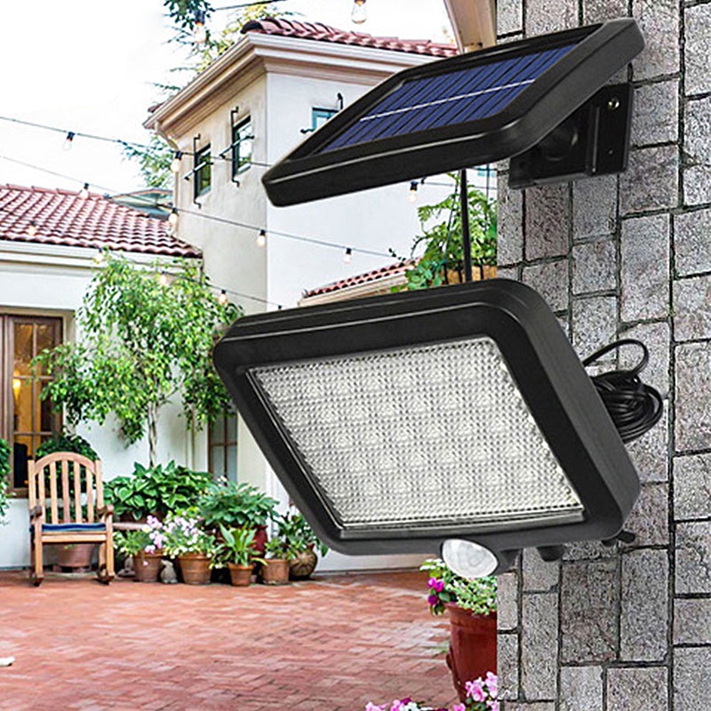 TERLARIS !! BISA BAYAR DITEMPAT Lampu Jalan Dinding Sensor Tenaga Surya / Lampu Taman Super Bright Solar Panel 48 LED 6000-6500K / Lampu Taman Solar Panel PIR Motion Sensor 56 LED 400 / Lampu Solar Taman / Lampu Taman Obor Outdoor LED / Lampu Tenaga Surya