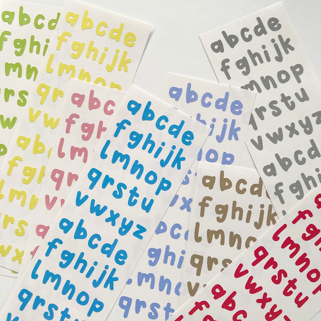 

Colorful alphabet sticker sheet deco journal