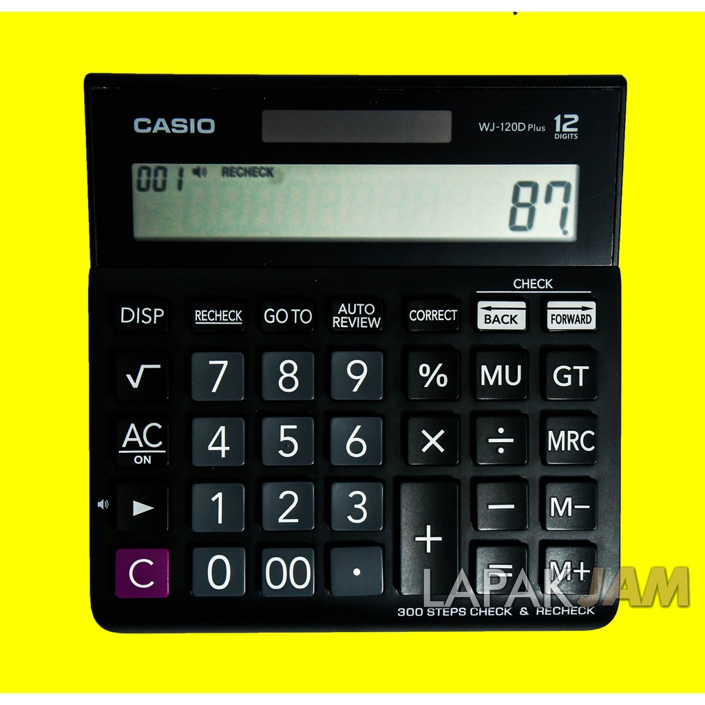 

Kalkulator Casio WJ 120DT With 300 Steps Recheck Dimensi 16 cm x 15 cm Bagus