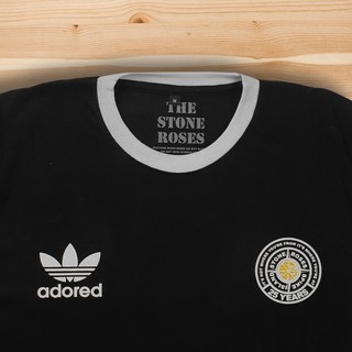 T SHIRT KAOS  ADIDAS  STONE ROSES ENDORSED BLACK AUTHENTIC 