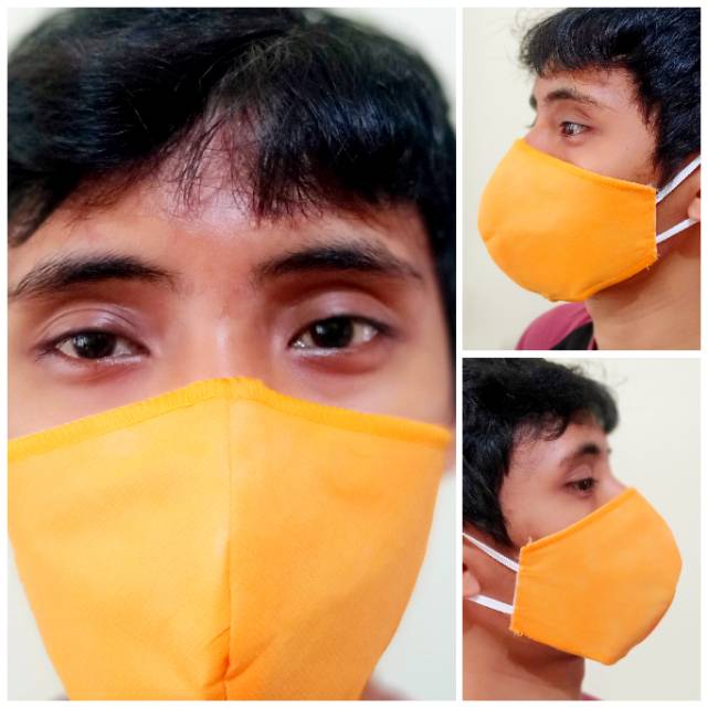 Masker Kain 3 Ply, Masker Spundbond 3 ply, Masker 3 lapis bentuk Ergonomic bisa di cuci