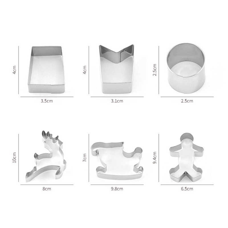 9 Pcs Alat Kue 3D Tema Natal Bahan Stainless Steel Anti Lengket Untuk Anak